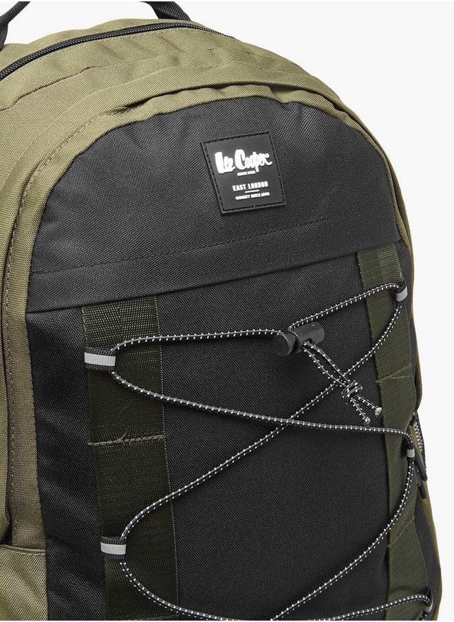 Lee Cooper Men's Logo Applique Backpack with Adjustable Straps and Zip Closure - 14x31x46 cm  - Image 4
