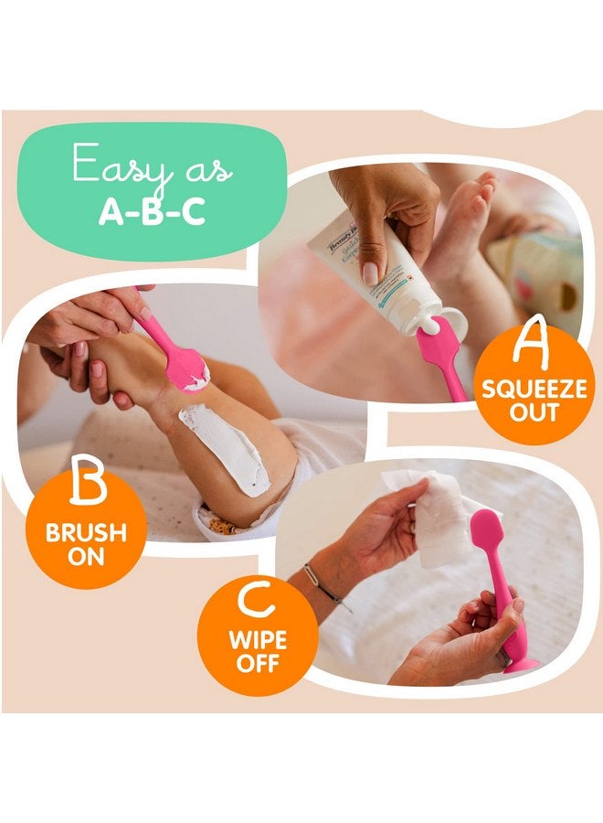 بيبي بام برَش ملعقة كريم الحفاضات من بومكو - أساسيات حقيبة الحفاضات الخالية من مادة BPA، ملعقة ناعمة لمؤخرة الطفل، ملعقة معجون المؤخرة من ابتكار الأم، ملعقة كريم الحفاضات من بومكو، أداة وضع كريم الحفاضات المرنة، فرشاة مؤخرة الطفل من بومكو - Image 3