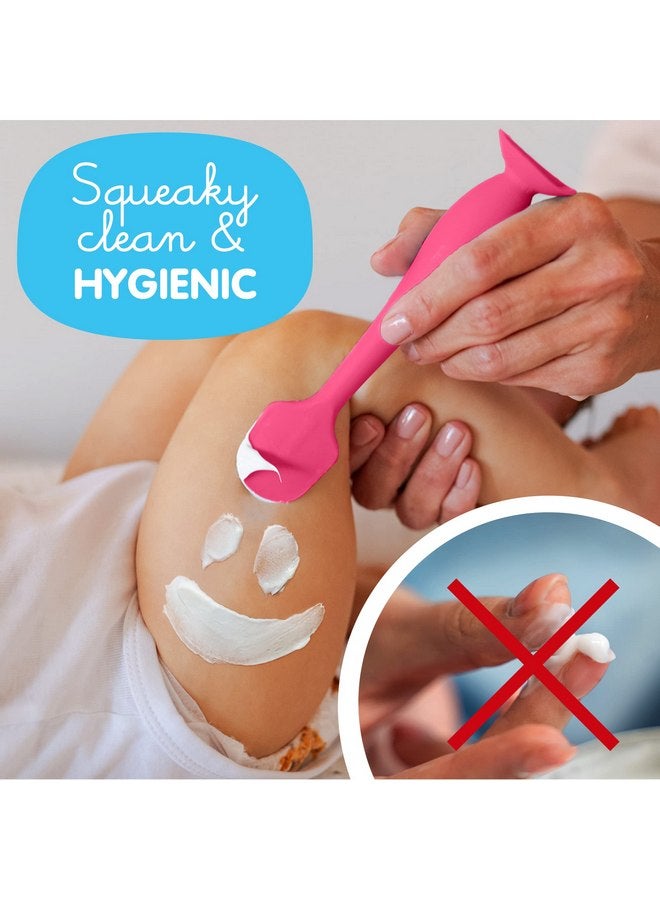 بيبي بام برَش ملعقة كريم الحفاضات من بومكو - أساسيات حقيبة الحفاضات الخالية من مادة BPA، ملعقة ناعمة لمؤخرة الطفل، ملعقة معجون المؤخرة من ابتكار الأم، ملعقة كريم الحفاضات من بومكو، أداة وضع كريم الحفاضات المرنة، فرشاة مؤخرة الطفل من بومكو - Image 2