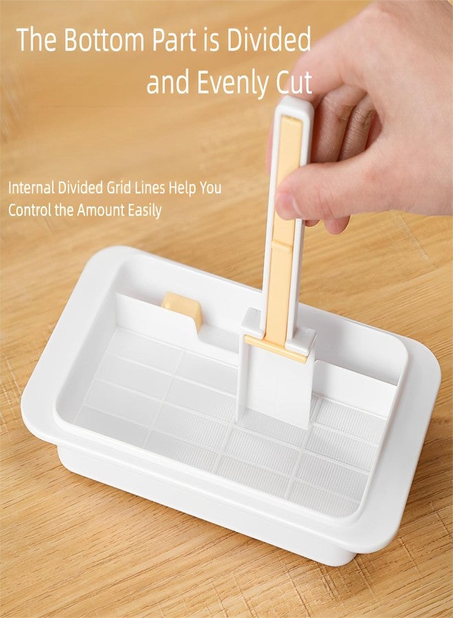Auerllcy Butter Storage Container with Slicer – Airtight Butter Keeper with Portion Control Handle, Food-Grade Butter Box with Cutter for Fridge Storage & Easy Serving (White) - Image 4