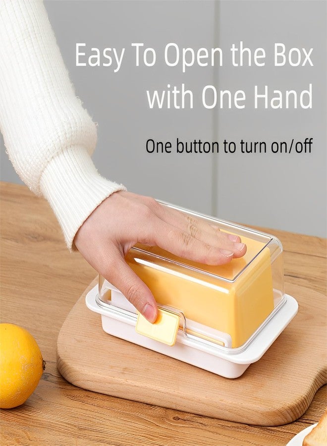 Auerllcy Butter Storage Container with Slicer – Airtight Butter Keeper with Portion Control Handle, Food-Grade Butter Box with Cutter for Fridge Storage & Easy Serving (White) - Image 5