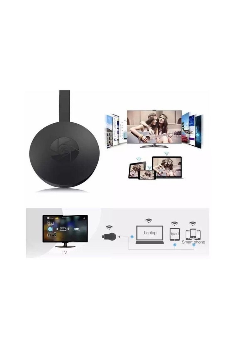 eZCast Screen Mirror Wireless Display Dongle HDMI WiFi Portable 4K Streaming Video TV Receiver Adapter Chrome EzCast AnyCast Black
