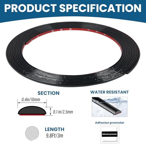 Yskzyz Flexible Wall Molding Trim Self Adhesive Mirror Tape Border 0.4 * 0.1in Peel and Stick Trim for Wall Tile Edges Kitchen Backsplash Floor Mirrior Frame Decor(9.8 Ft) - Image 2