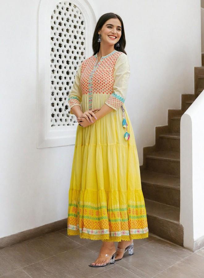 ISHIN Tiered Cotton Dress  - Image 5