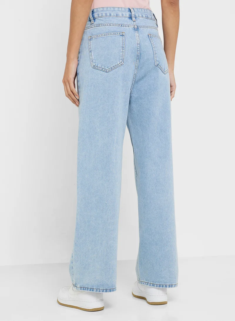 Ginger High Rise Wide Leg Jeans