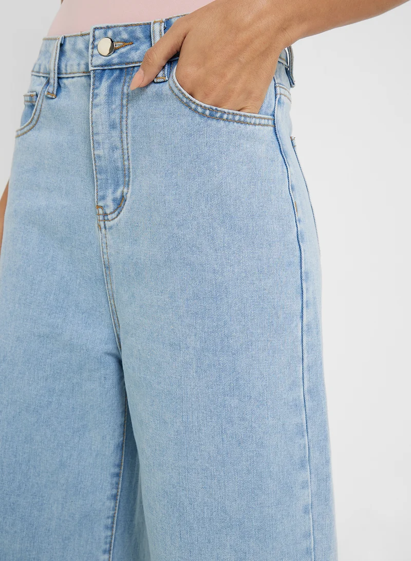 Ginger High Rise Wide Leg Jeans