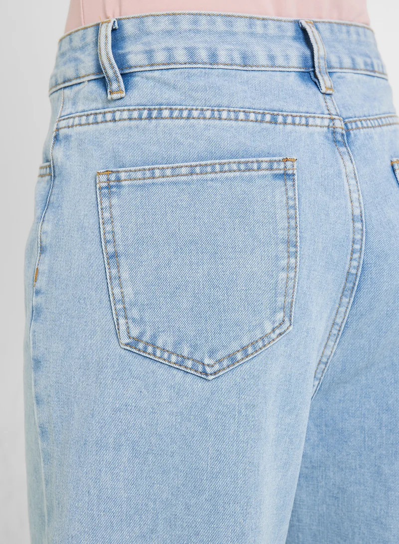 Ginger High Rise Wide Leg Jeans