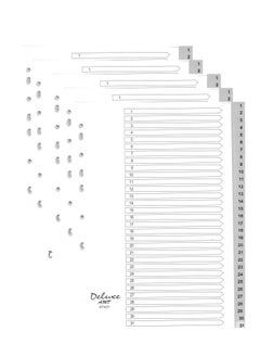 Deluxe Amt 5-Piece 31 Tab Plastic Divider Grey  - Image 1