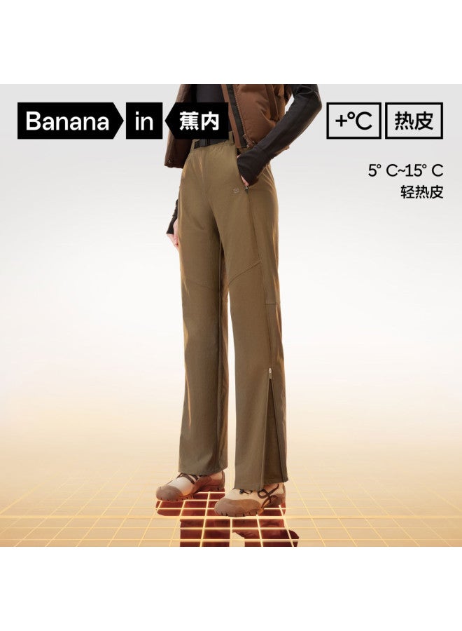 Bananain Thermoskin 501+ Women'S Functional Straight-Leg Pants Comfortable Casual Cargo Pants Simple Versatile Early Spring Trousers - Image 3