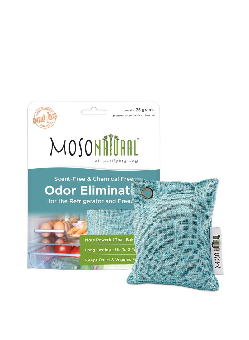 MOSO NATURAL Moso Natural Refrigerator Deodorizer. Long-Lasting Bamboo Charcoal Fridge Odor Absorber and Freezer Odor Eliminator. Air Purifying Bag to Eliminate Refrigerator Odor  - Image 1