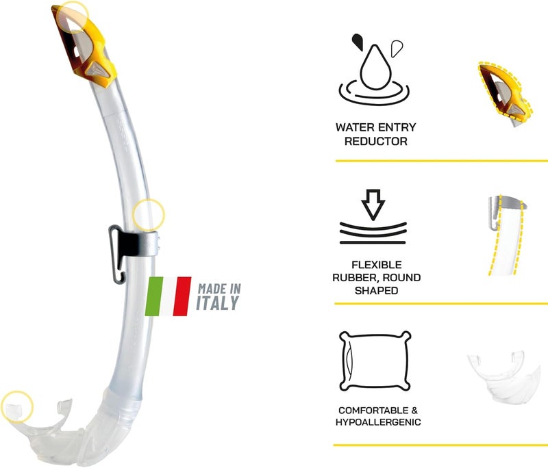 Cressi Adult Wide View Comfortable Snorkeling Mask & Snorkel - Onda & Mexico: made in Italy - Image 3