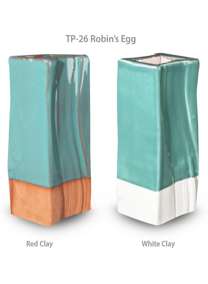 Amaco Teachers Palette Liquid Gloss Glaze TP-26 Robin's Egg Blue Low Fire Lead Free for Pottery and Ceramic - Image 3