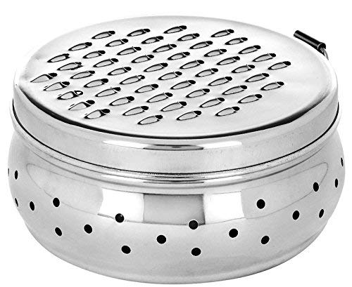 Ladila Stainless Steel Kitchen Cheese Carrots Potato Cucumber Grater with Container Box Silver - Image 1