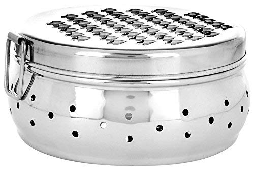 Ladila Stainless Steel Kitchen Cheese Carrots Potato Cucumber Grater with Container Box Silver - Image 2