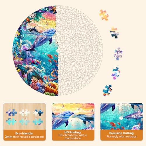 Masseruon 1000 Piece Puzzle for Adults 266 266in Sea World Puzzle for Adults 1000 Pieces Jigsaw Puzzles Adult Puzzles Game Unique Gift for Women Men - Image 5
