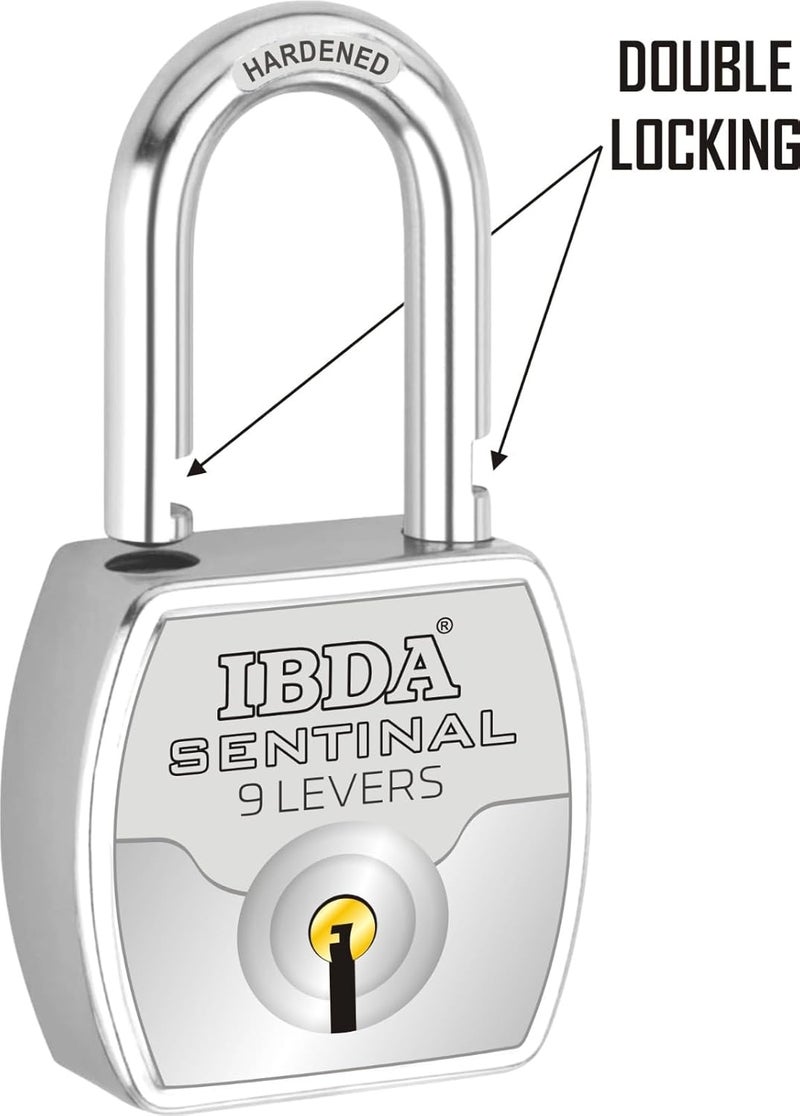 IBDA Lock with 20 Keys | Lock with Multiple Keys | Lock and Keys | Push/auto Lock | High Security Steel Body Lock | Lock for Home, Shutter, gate, Door, Channel, Shop, School, Flat, Warehouse, etc. - Image 4