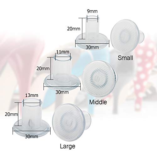 CBTONE 15 Pairs High Heel Protectors for Womens Shoes Clear Heel Stoppers for Grass Heel Repair Caps Covers Perfect for Outdoor Weddings Events SmallMiddleLarge - Image 5