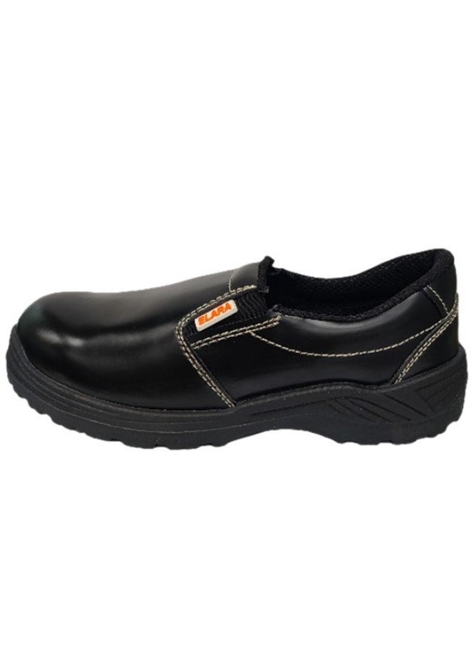 Workman - WORKMAN Elara Black Executive Safety Shoes for Men | Antistatic, Anti-Slip, Oil & Heat Resistant | Double Density with Steel Toe | Size-41 - Image 1