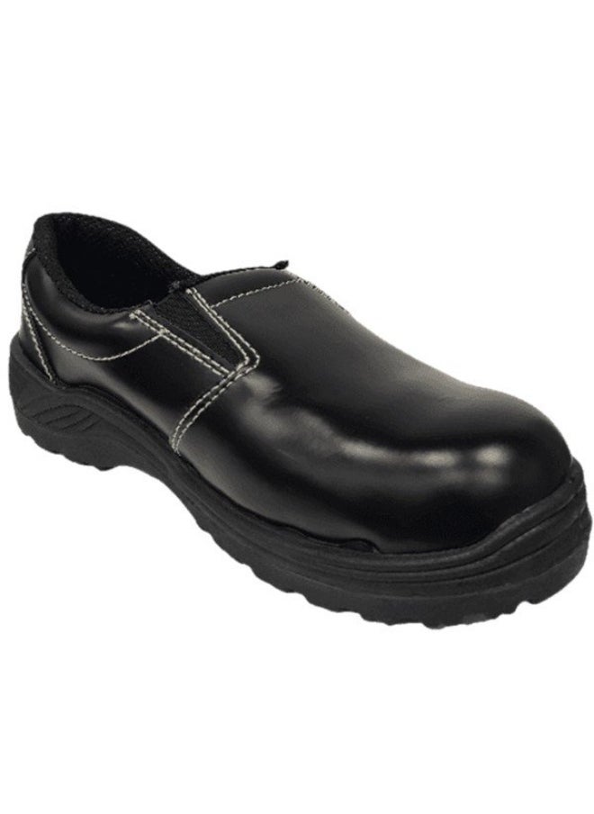 Workman - WORKMAN Elara Black Executive Safety Shoes for Men | Antistatic, Anti-Slip, Oil & Heat Resistant | Double Density with Steel Toe | Size-41 - Image 1