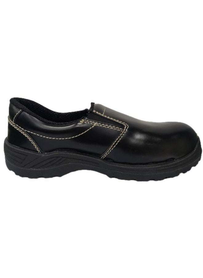 Workman - WORKMAN Elara Black Executive Safety Shoes for Men | Antistatic, Anti-Slip, Oil & Heat Resistant | Double Density with Steel Toe | Size-41 - Image 1