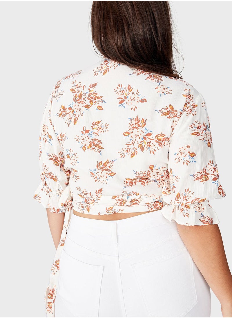 Cotton On Curve - Tie Waist Wrap Top - Image 1