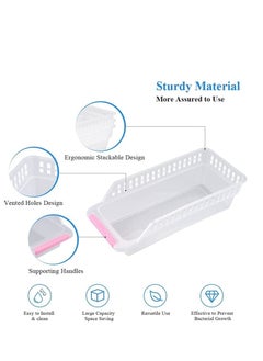 Y&D Fridge Storage ELECDON Refrigerator Storage Organizer Bins Fruit Handled Kitchen Collecting Box Basket Rack Stand Container Food container Tray baskets 6 Pack Random Color  - Image 2