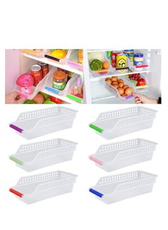 Y&D Fridge Storage ELECDON Refrigerator Storage Organizer Bins Fruit Handled Kitchen Collecting Box Basket Rack Stand Container Food container Tray baskets 6 Pack Random Color  - Image 1