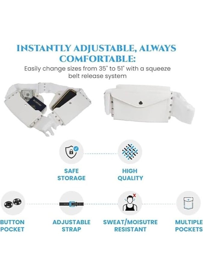 REBENUO The Ihram belt for Hajj and Umrah, very large size, white color - 130 cm long - Image 4