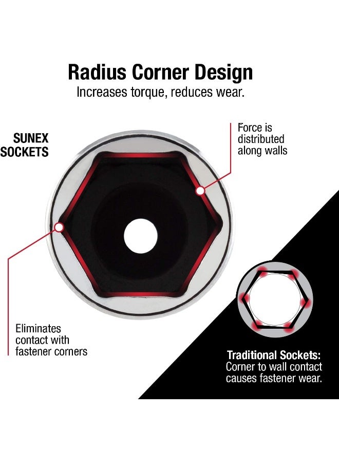 SUNEX TOOLS 884505 3/8-Inch Drive 9/16-Inch Extra Deep Spark Plug Socket, CR-MO - Image 3