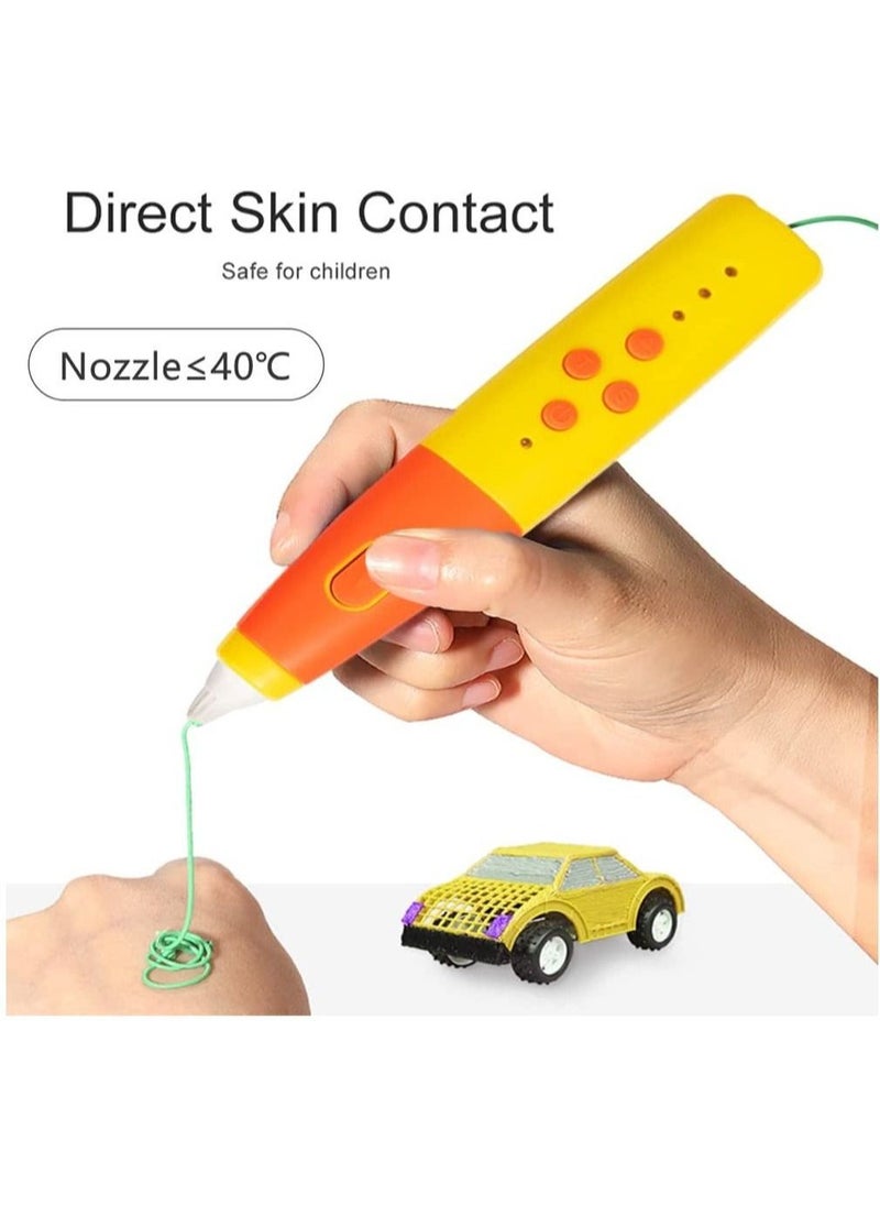 Y&D - 3D Pen, 3d Printing Pen Rechargeable Use, Drawing Stencils Doodler with 3 Colors Pla Filament Refills, Speeds and 2 Temperatures Are Adjustable, Art Crafts Gift for Kids, Adults - Image 1