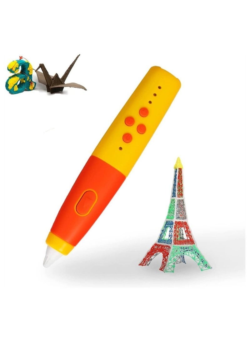 Y&D 3D Pen, 3d Printing Pen Rechargeable Use, Drawing Stencils Doodler with 3 Colors Pla Filament Refills, Speeds and 2 Temperatures Are Adjustable, Art Crafts Gift for Kids, Adults  - Image 2