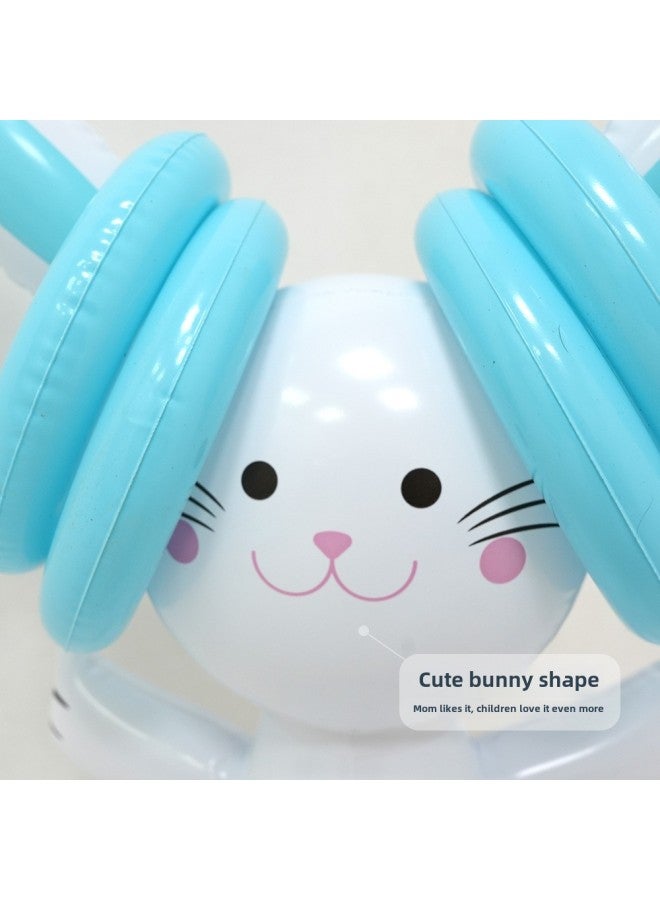 Inflatable Ring Toy Easter Bunny Ring Cute Interactive Kids Game Thanksgiving Bunny Ring Throw-Color: Rabbit Ears Pink (including 4 Circles)  - Image 3