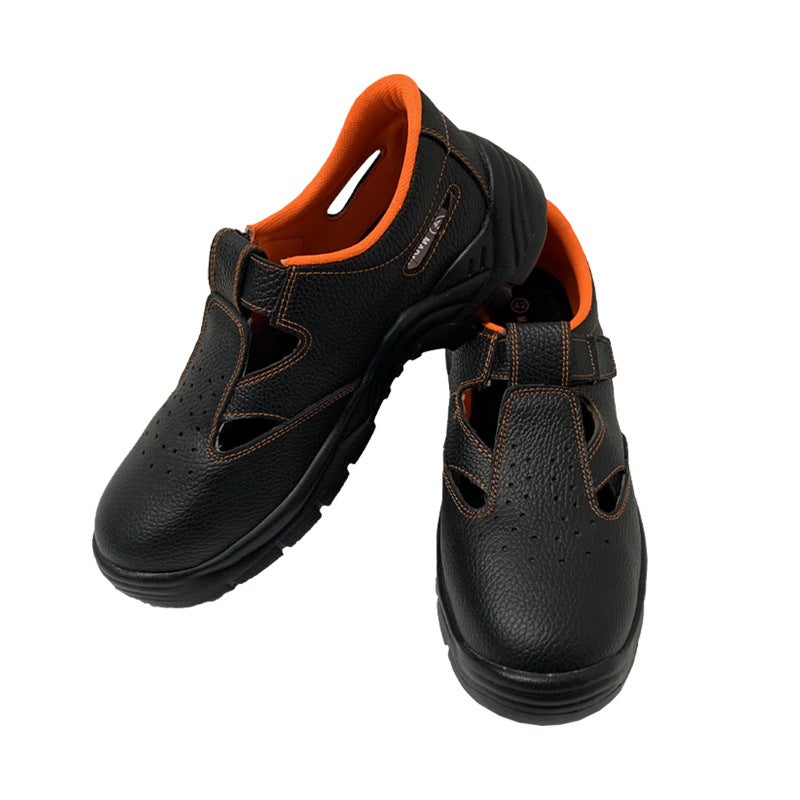 Steel Toe Safety Shoes – Breathable PU Summer Sandals with Velcro for Labor Protection - Image 3