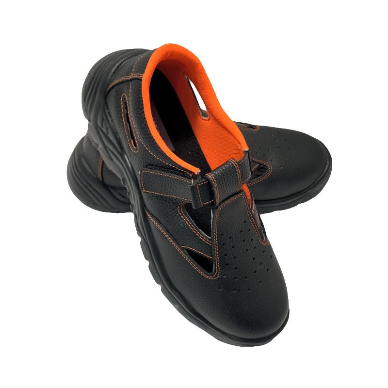 Steel Toe Safety Shoes – Breathable PU Summer Sandals with Velcro for Labor Protection - Image 1