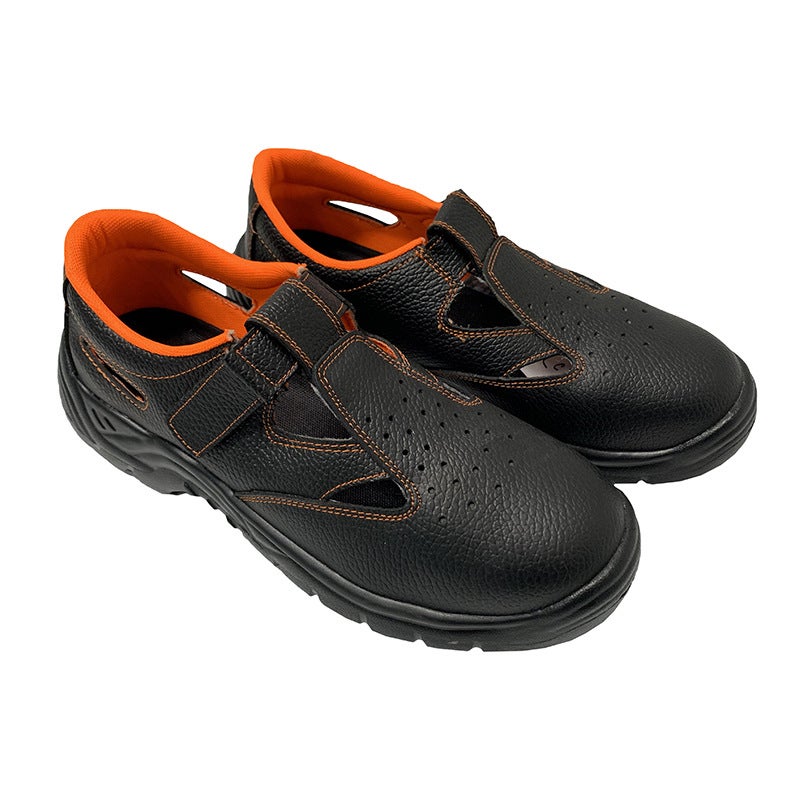 Steel Toe Safety Shoes – Breathable PU Summer Sandals with Velcro for Labor Protection - Image 4