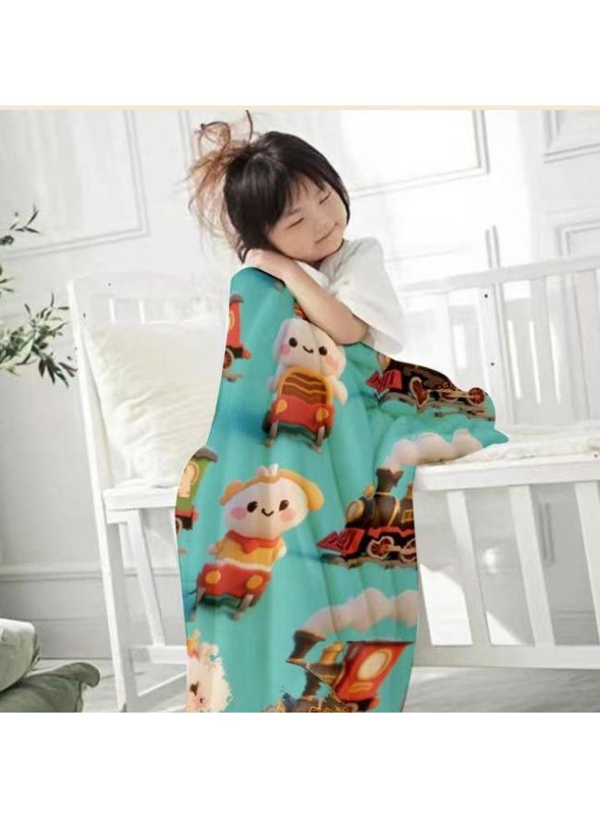 عام بطانية رقيقة من الفانيلا الكرتونية للأطفال أو الطلاب (دافئة ومريحة ومناسبة للنوم والألعاب) 100 سم * 150 سم - 1194 - Image 4