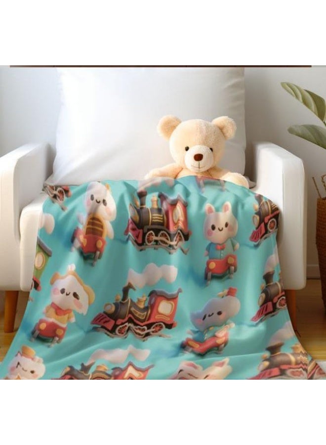 عام بطانية رقيقة من الفانيلا الكرتونية للأطفال أو الطلاب (دافئة ومريحة ومناسبة للنوم والألعاب) 100 سم * 150 سم - 1194 - Image 5