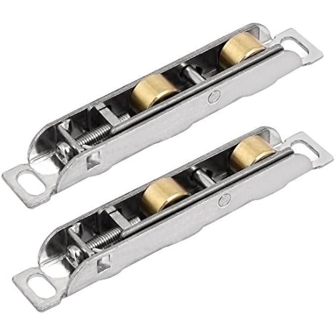 100Mmx16Mmx15Mm Adjustable Double Brass Roller Sliding Window Pulley Wheel 2Pcs (0D567C7068Ddd458Ad8F475998F4Eb2E) - Image 1