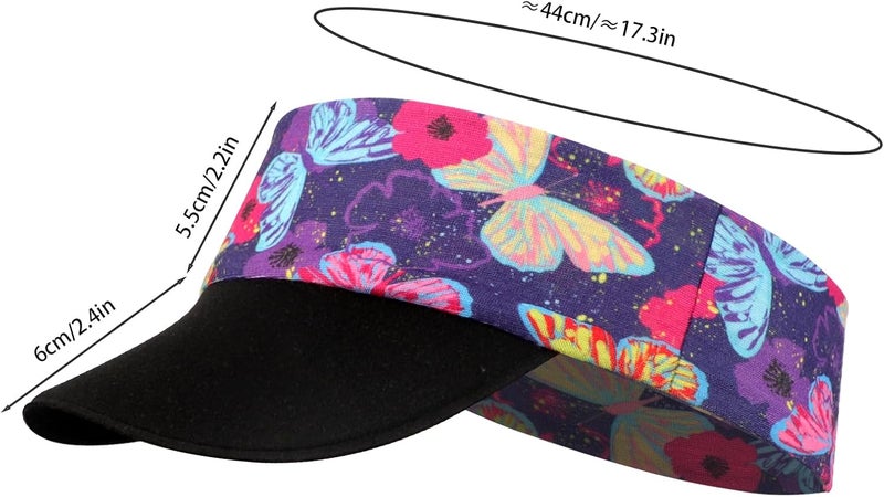 Holiberty Kids Boys Girls Quick Dry Cooling Sun Visor Beach Hat UPF50 Elastic Sports Headbands Summer Tennis Golf Cap Sun Hat Age 3-12 - Image 5