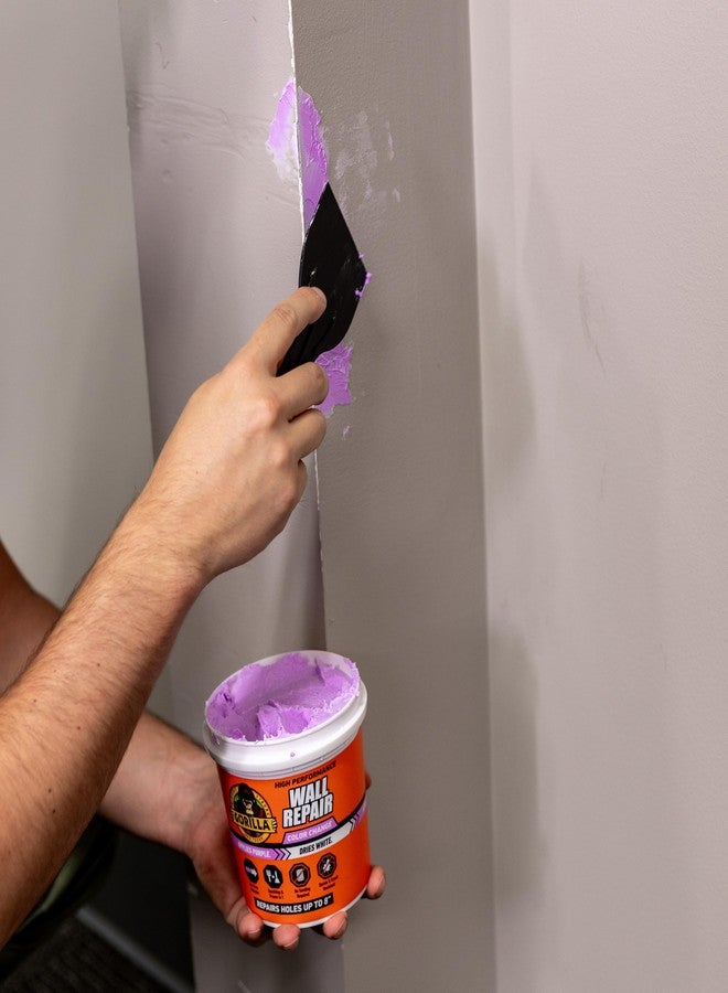 جوريلا عالي الأداء لإصلاح الجدران متغير اللون، عبوة 16 أونصة، يوضع باللون الأرجواني ويجف باللون الأبيض - معجون وطبقة أساس في واحد، مقاوم للانكماش والتشقق - Image 5