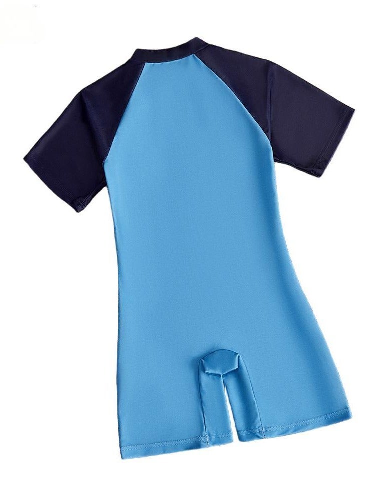 KELIO New Kids Swimwear, Short Sleeves,With Swimming Hat,Boys 90 CM-100 CM,Quick Dry,For Beach And Swimming  - Image 2