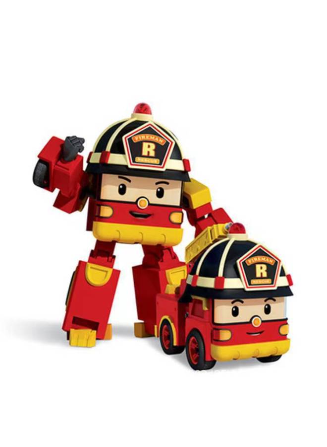 Perley Police Car Children's Assembled Deformable Toys Disassembling Crane Ambaly Haley Toy Car Educational Robot-Color:Fire Truck Luoyi  - Bagged - Image 1