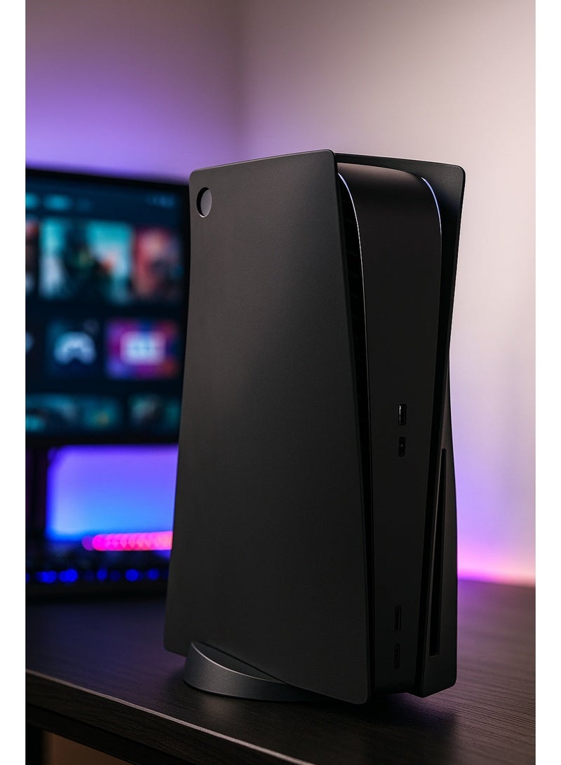 Black Silicone Protective Cover for PS5 Slim – Full Body Faceplate Shell - Image 4