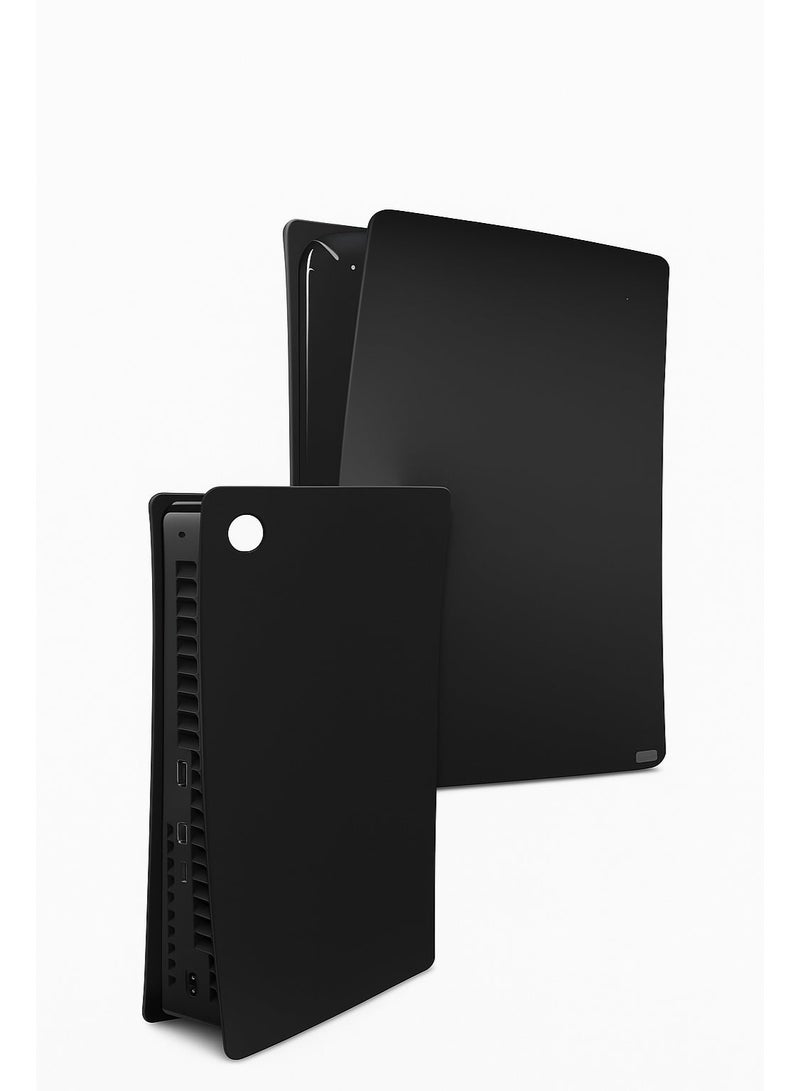 Black Silicone Protective Cover for PS5 Slim – Full Body Faceplate Shell - Image 2