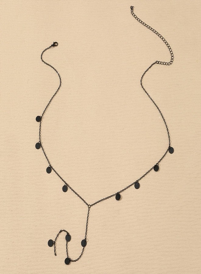 MIFYNN Long Necklaces for Women Black Lariat Y-Shaped Necklace Star Necklace Discs Necklace Trendy Jewelry Gifts for Women(Discs) - Image 5