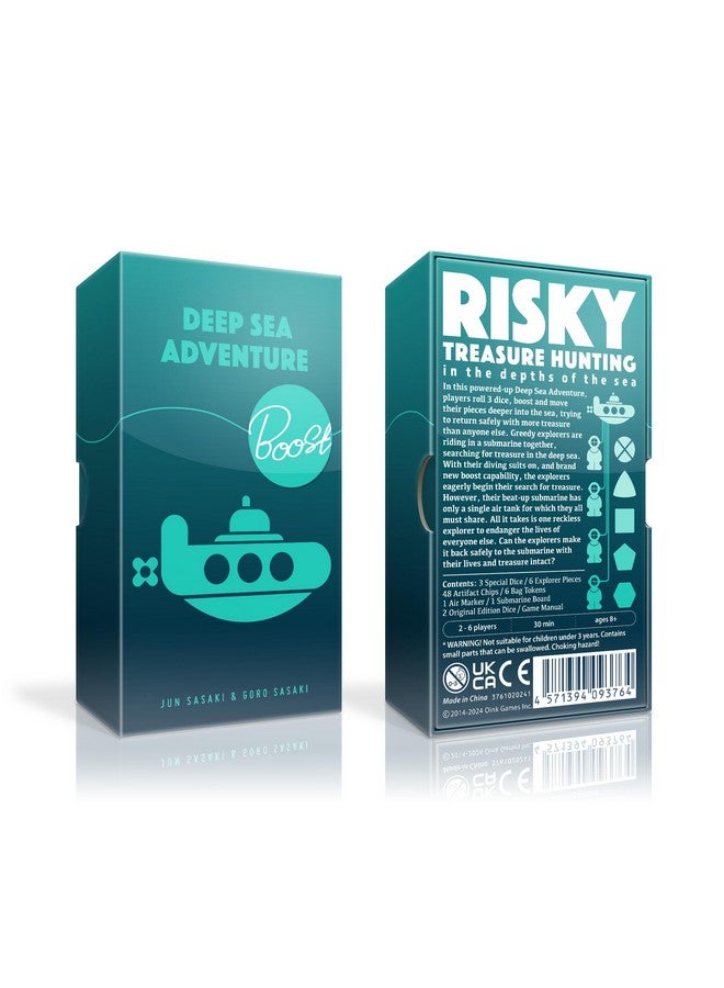 Deep Sea Adventure Boost - Push-Your-Luck Family Board Game | 2-6 Players | Ages 8+ | Portable Travel Game