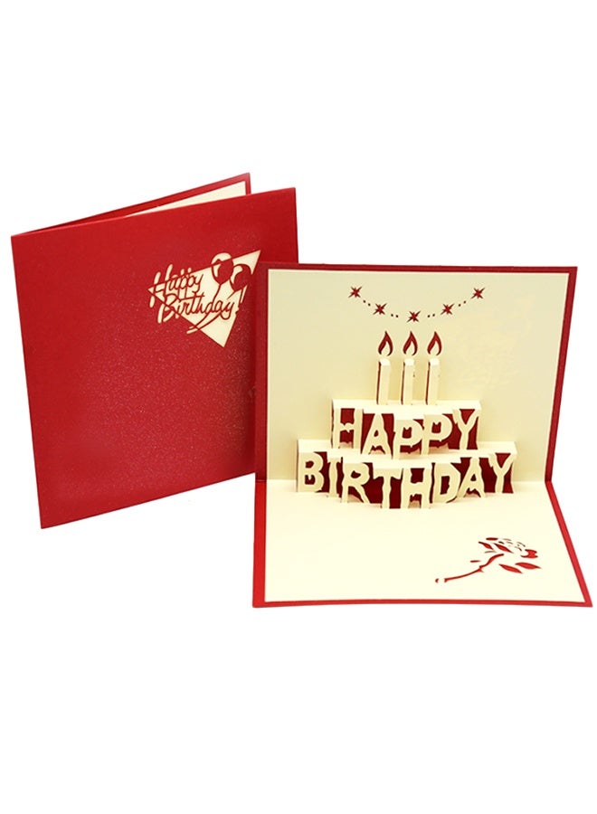 3D Cut-Out Birthday Cake Greeting Card Gift Card - Image 2