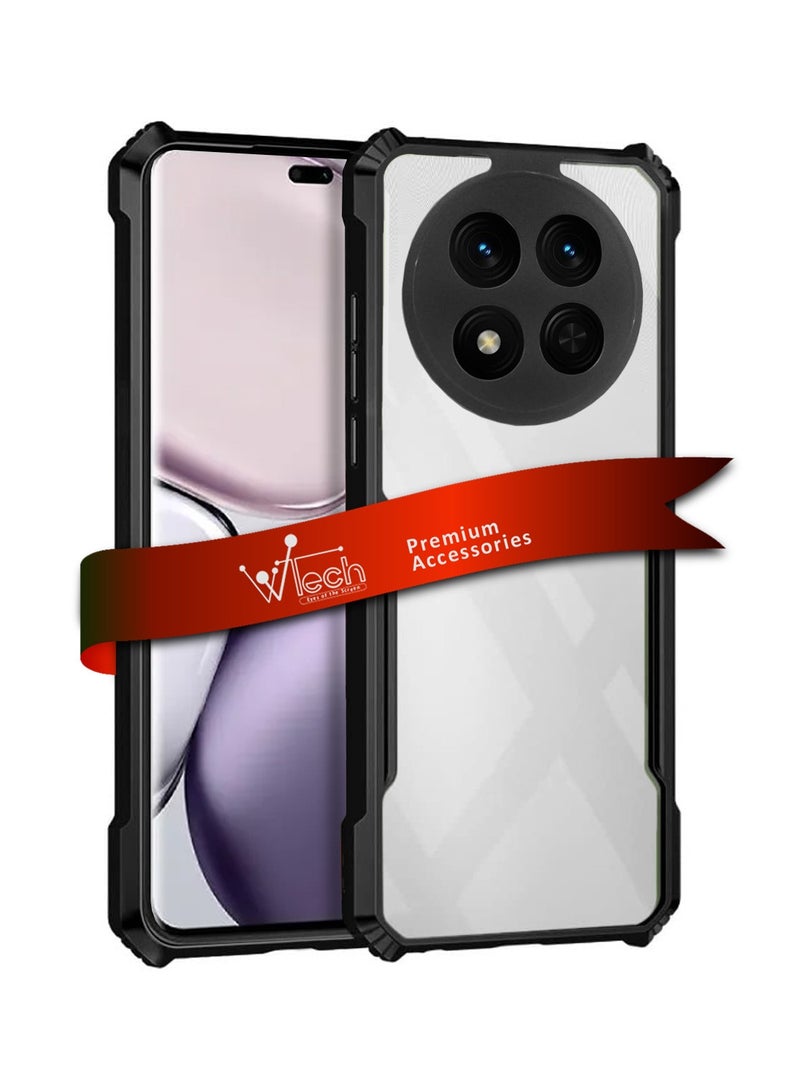 Wtech Honor X9c / X60 Pro 5G 2024 Hybrid TPU Silicone With Raised Armour Bumpers Slim Case Cover - Black - Image 1