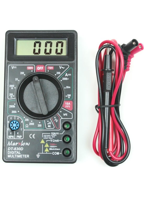 Marxlow DT-830D Digital Multimeter Multimeter - Digital Measuring Instrument - Current, Voltage, Resistance Meter -  - Image 1