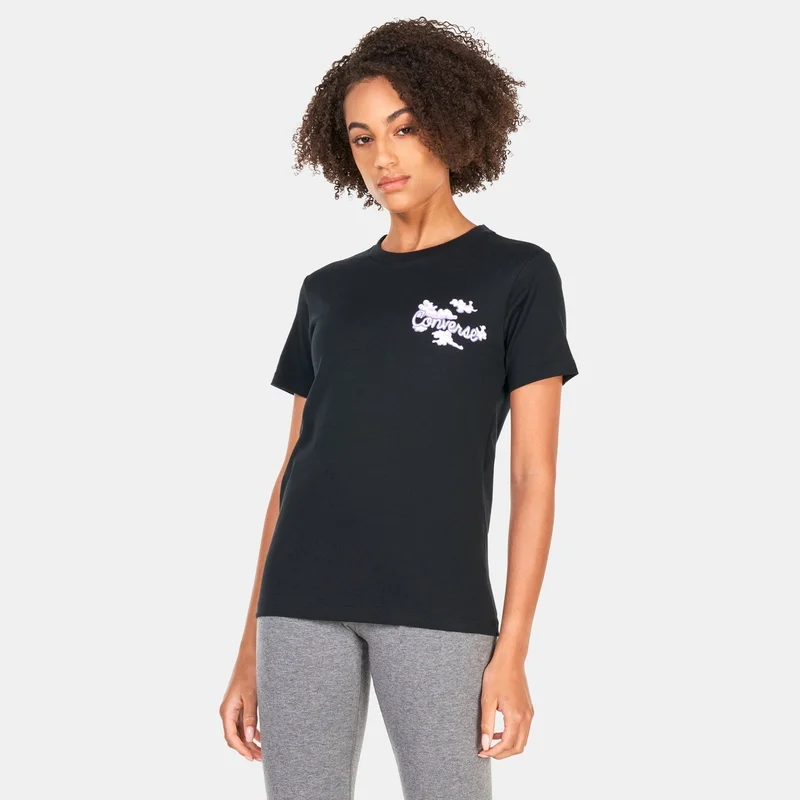 CONVERSE Womens Seasonal Graphic Word Art T-Shirt
